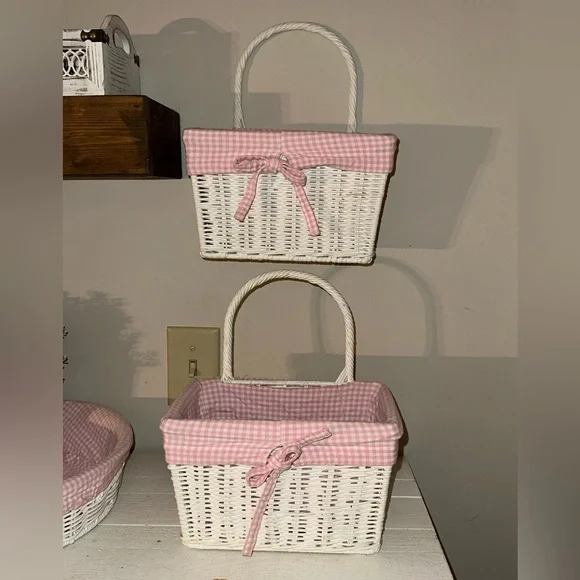 Pottery Barn Kids (PBK) Basket Set and Pull-Backs - Picture 4 of 12